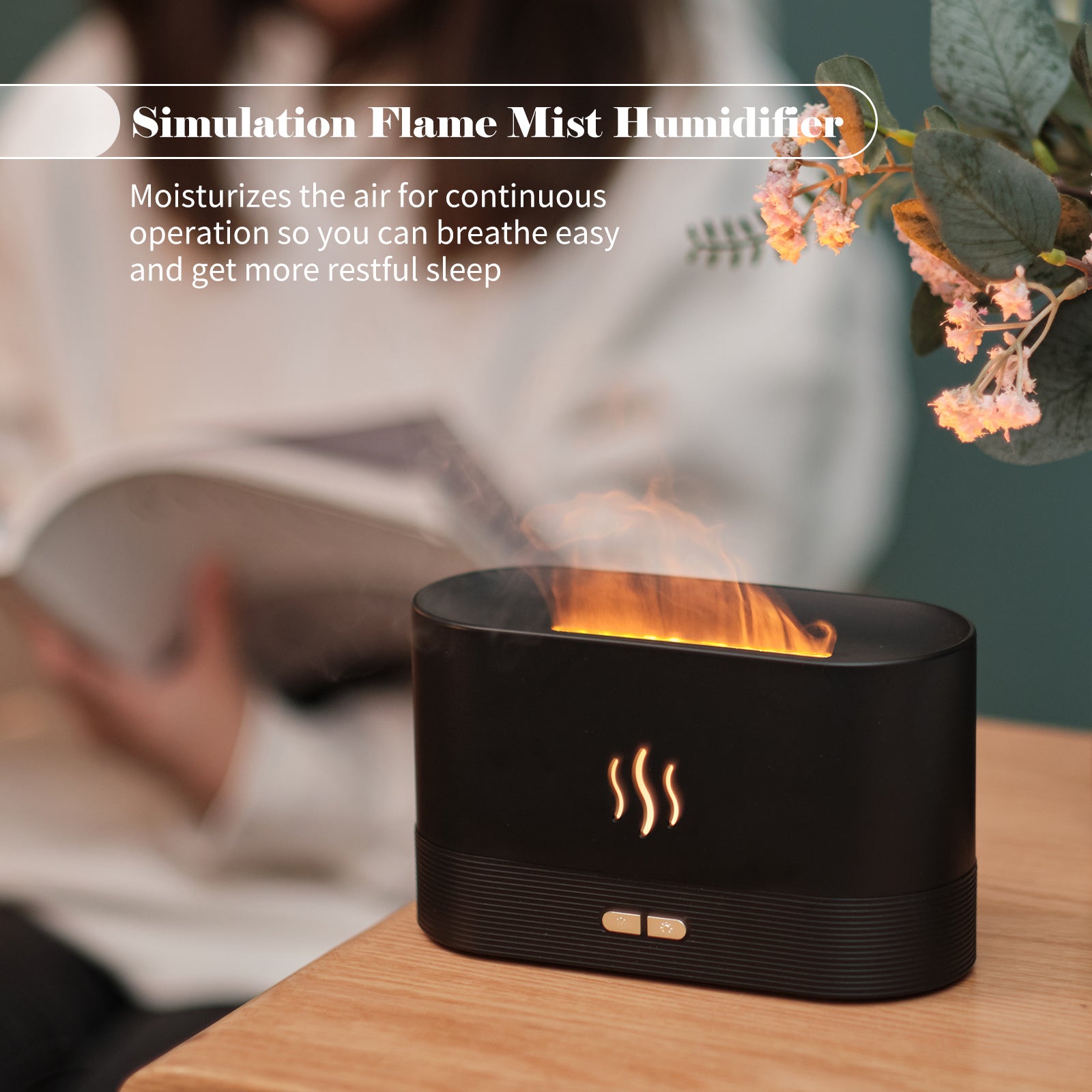 Aroma Diffuser With Flame Light